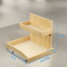 Under Sink Organizers And Storage 22   W X 21  D, 2 Tier Pull Out Cabinet Organizer With Hard Close, Adjustable Pull Out Cabinet Organizer With U Bracket For Bathroom Kitchen Right