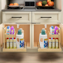 Under Sink Organizers And Storage 22   W X 21  D, 2 Tier Pull Out Cabinet Organizer With Hard Close, Adjustable Pull Out Cabinet Organizer With U Bracket For Bathroom Kitchen Right