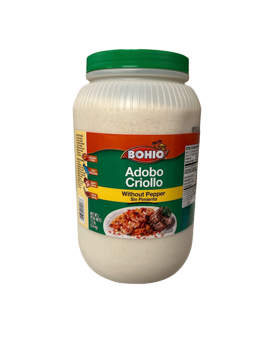 Bohio Seasoning WITHOUT Pepper - Adobo Criollo SIN Pimienta - 7.5 Lbs