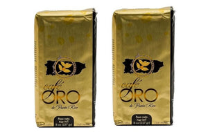 Cafe Oro de Puerto Rico - Puerto Rican Ground Coffee - 8 oz Bag (Count of 2)