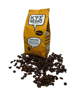 K'FE Negro - Colombia Premium Coffee, Fair Trade Organic - Whole Bean Dark Roast - 8oz