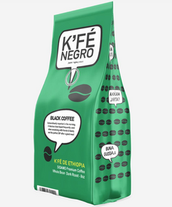 K'FE Negro - Etiopia - Sidamo Premium Coffee - Whole Bean Dark Roast - 8oz