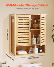 Bathroom Wall Cabinet, 2 Doors And Adjustable Shelf, Over The Toilet Storage Medicine Cabinet Wall Mounted, Hanging Organizer With Shelves And Open Partition For Laundry Room Kitchen Restroom