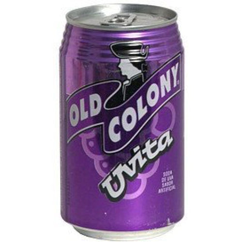 OLD COLONY UVA - Puerto Rico's Favorite Grape Flavored Soda - 12 oz cans - 8 Pack